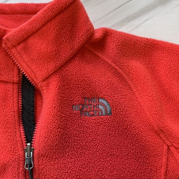 The North Face | Coral Pink Mock Neck Full Zipper Fleece Jacket M - Picture 4 of 9